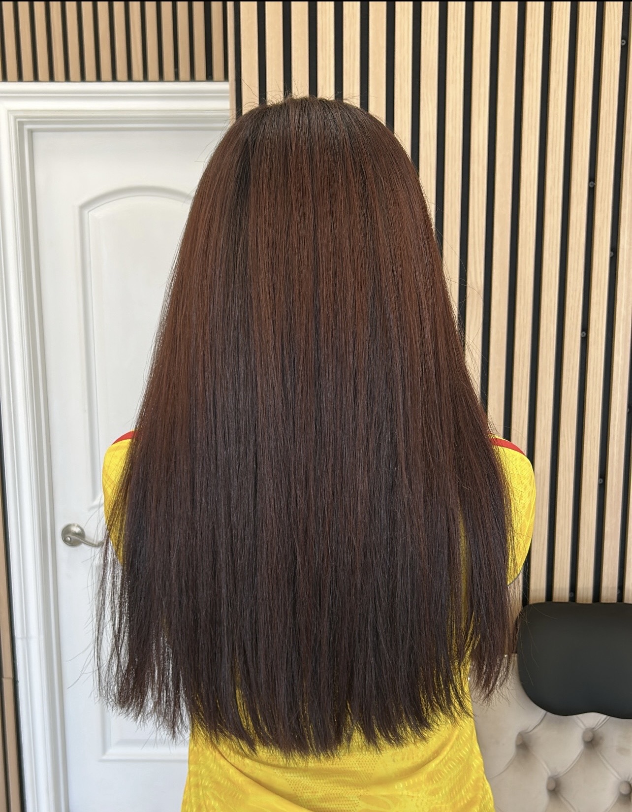 Rich brunette blowout at M Vogue Beauty Salon
